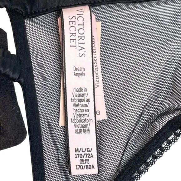 Victoria's Secret Dream Angels Luxe Sheer Lace Garter Belt NWT - Picture 7 of 8